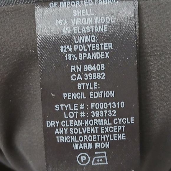 Theory Corpcore Pencil Edition Sleek Fitted Basic Skirt Wool Black Size 4 - Picture 8 of 8